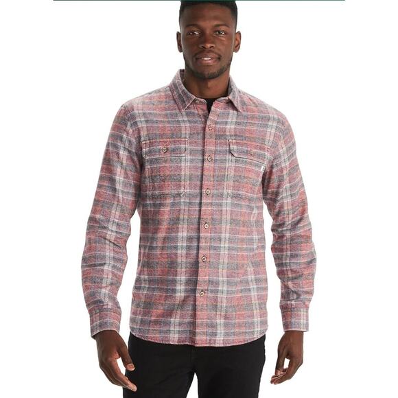 NWT Marmot Men's Fairfax Heathered Midweight Flannel Port Royal 2XL MSRP $85 - Picture 2 of 10